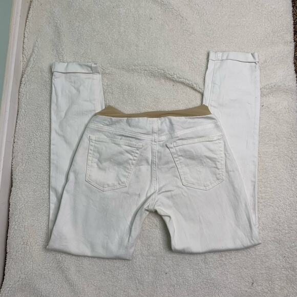 AG Adriano Goldschmeid Stilt Roll-up Maternity White  26 - Picture 5 of 8